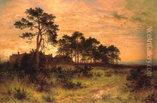 The Silent Evening Hour Oil Painting - Benjamin Williams Leader