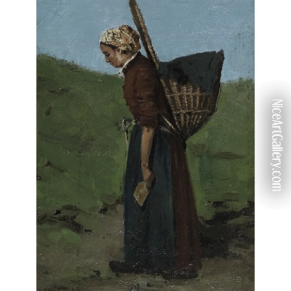 Peasant Woman Oil Painting - Aaron Allan Edson