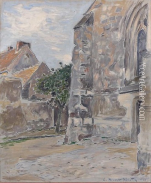 L'eglise De Fere-en-tardenois Oil Painting - Etienne (Adolphe E. Auguste) Moreau-Nelaton