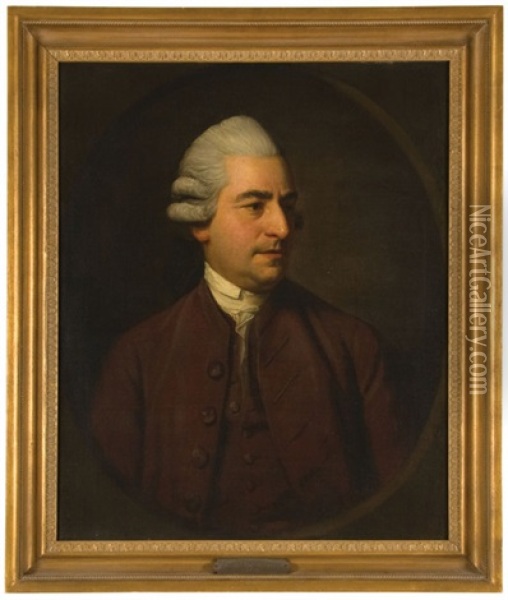 Portrait Of A Gentleman (william Daniell?) Oil Painting - Nathaniel Dance Holland (Sir)