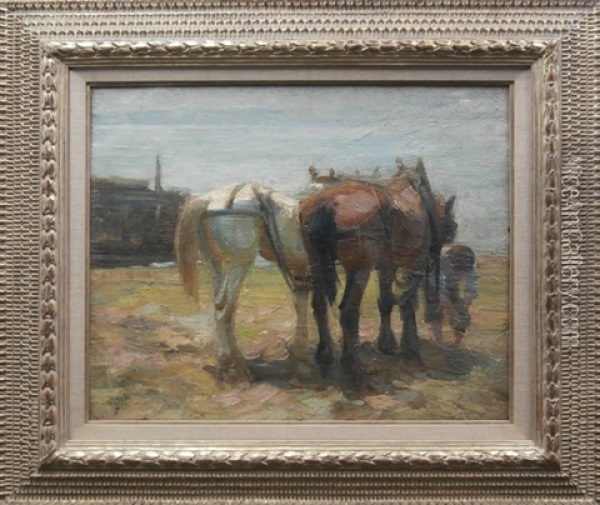 Work Horses Oil Painting - Walt Kuhn