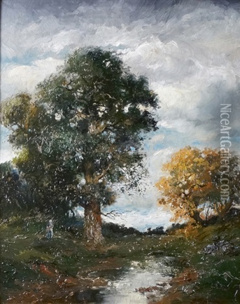 Petite Mare En Foret Oil Painting - Laszlo Paal