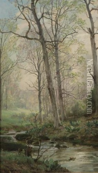 The Four Seasons - Spring (+ 3 Others; 4 Works) Oil Painting - William Trost Richards