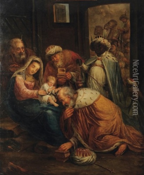 L'adoration Des Mages Oil Painting - Jean Francois de Wouters