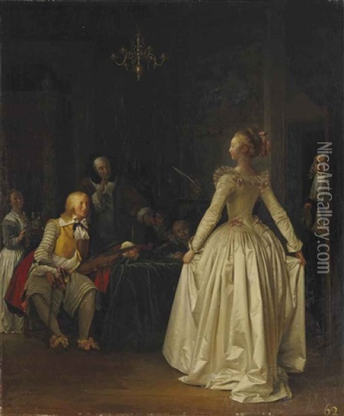 La Lecon De Danse Oil Painting - Marguerite Gerard