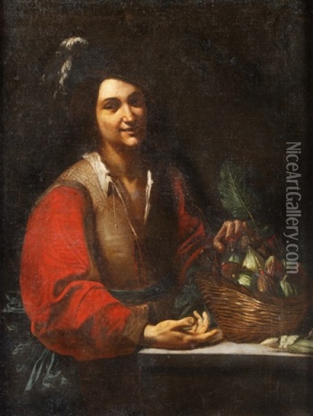 Le Jeune Homme Au Panier De Figues Oil Painting -  Caravaggio