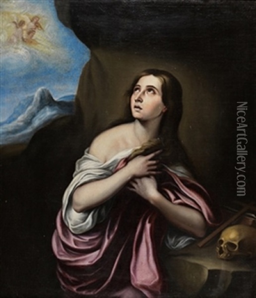 Magdalena Penitente Oil Painting - Bartolome Esteban Murillo