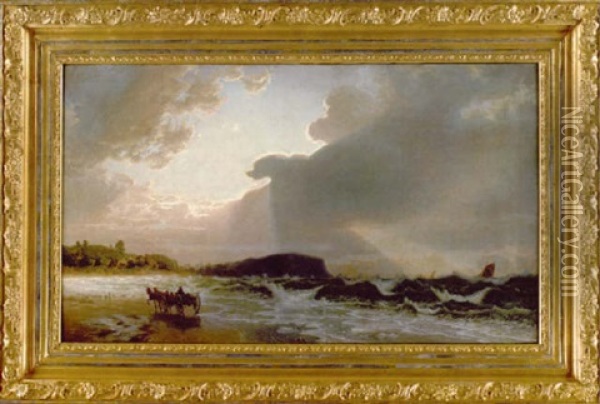 Ostseestrand Oil Painting - Johann-Wilhelm Cordes