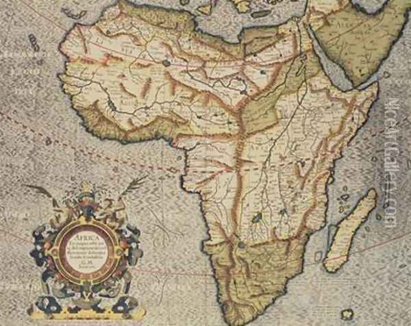 Map of Africa by Gerard Mercator 1512-94 Oil Painting - Gerard Mercator