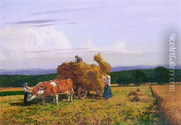 Bei Der Ernte Oil Painting - Friedrich Kallmorgen