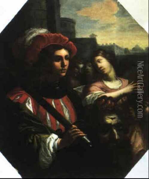 David Mit Dem Haupt Des Goliath Oil Painting - Cesare Dandini