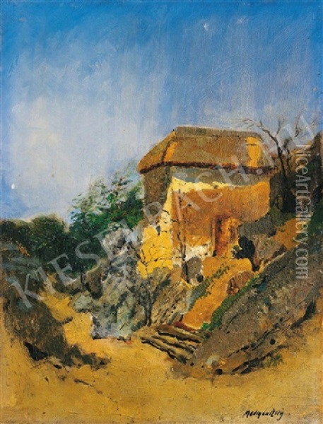 Sunlit Hill-side Oil Painting - Laszlo Mednyanszky
