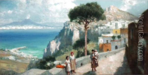 View Of Capri Oil Painting - Thomas Eyre Macklin