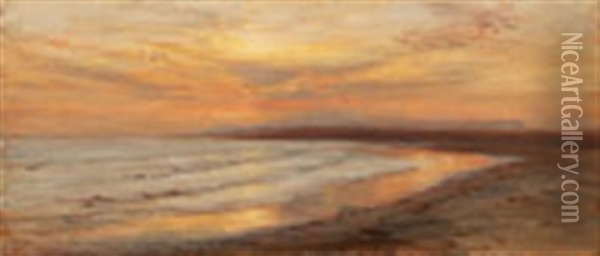 Coast At Twilight Oil Painting - Samuel Colman