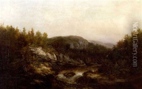 Western North Carolina Mountain Scene Oil Painting - William Charles Anthony Frerichs