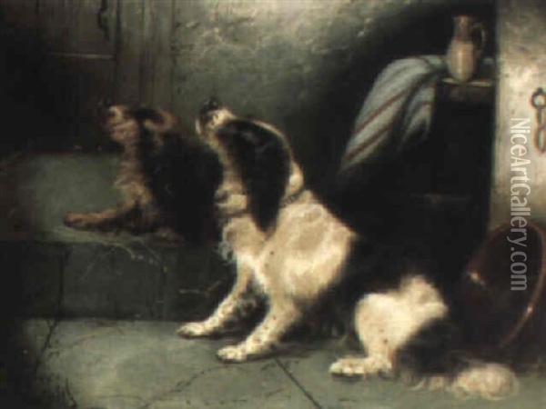 Their Master's Return Oil Painting - Edward Armfield