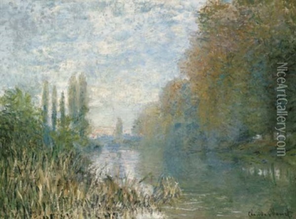 Bords De La Seine En Automne Oil Painting - Claude Monet