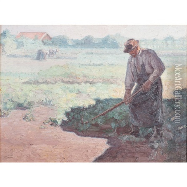 In The Field Oil Painting - Emmanuel Zairis