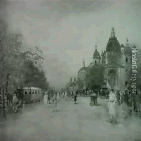 Berlin Oil Painting - Antal Berkes