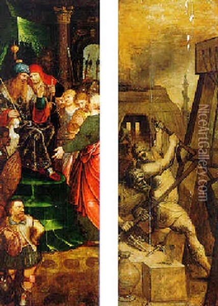 Man Brought Before A Judge Oil Painting - Ambrosius Francken the Elder