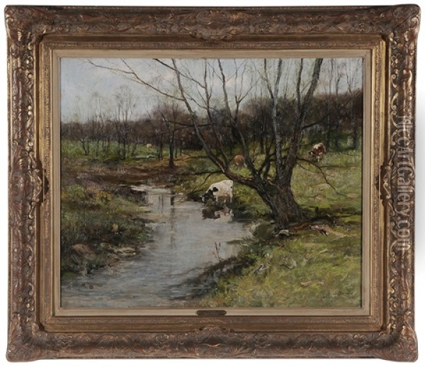 Pasture Brook Oil Painting - Charles Paul Gruppe