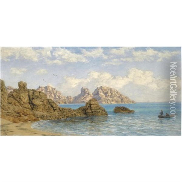 Saints Bay, Guernsey Oil Painting - John Brett