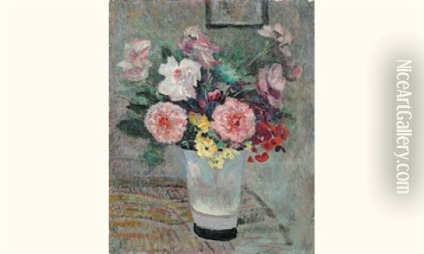 Bouquet De Fleurs Oil Painting - Victor Charreton