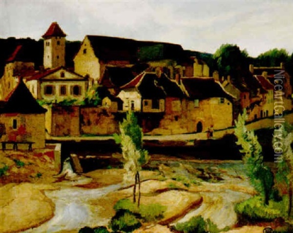 Marcillac, France Oil Painting - Marcel Bach