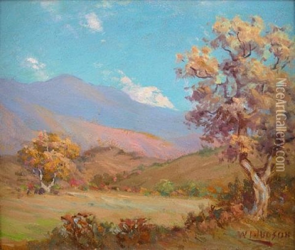 Fall Trees, Blue Mountains Oil Painting - William Lee Judson