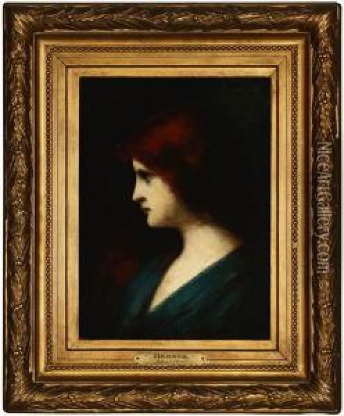 Ideal Head Oil Painting - Jean-Jacques Henner