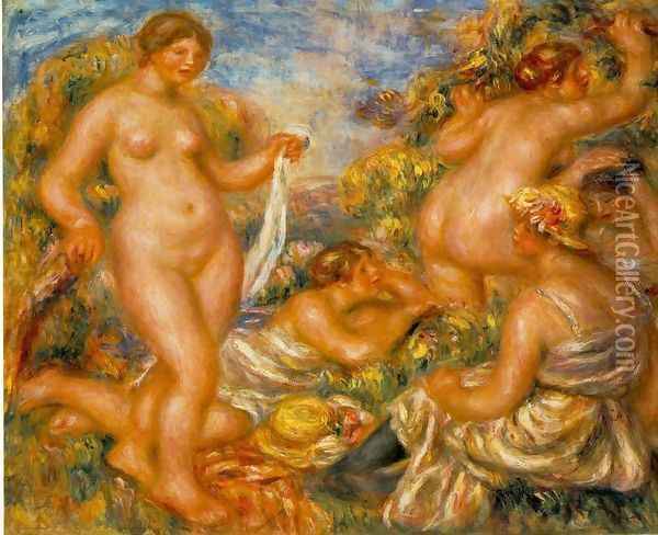 Bathers Oil Painting - Pierre Auguste Renoir