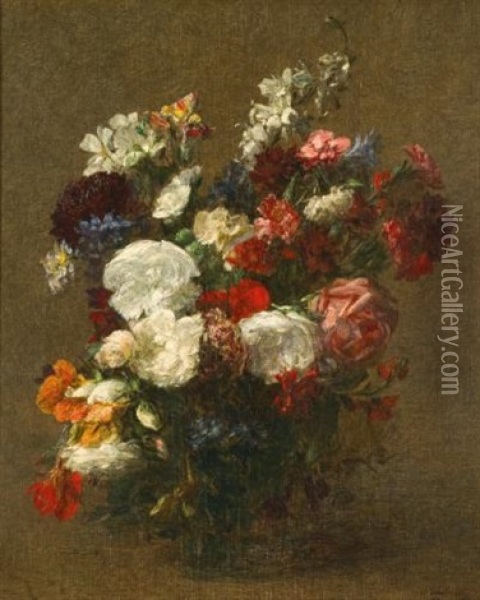 Fleurs Diverses Oil Painting - Henri Fantin-Latour