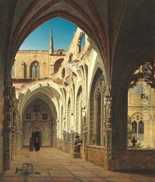 Parti Fra Klosteret St. Juan De Los Reyes I Toledo Oil Painting - Heinrich Hansen