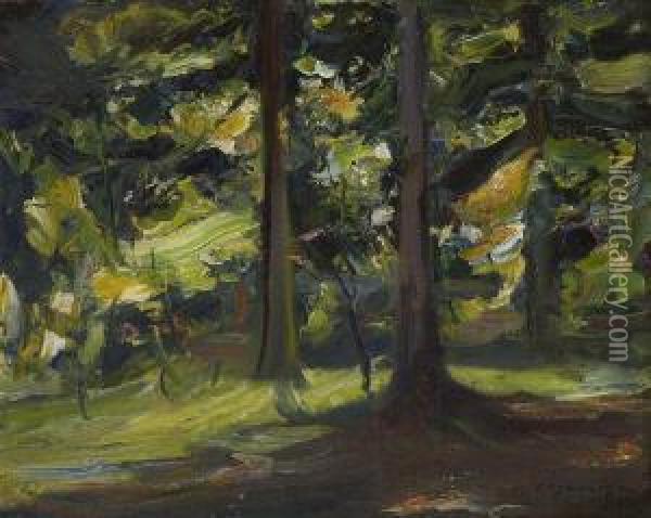 Waldlandschaft Oil Painting - Max Mayrshofer