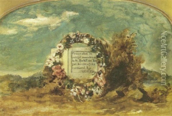 A Note Of Thanks From The Artist To H. Burton, Esq. Oil Painting - William Etty