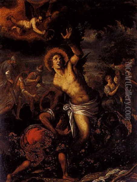 Le Martyre De Saint Sebastien Oil Painting - Marcantonio Bassetti