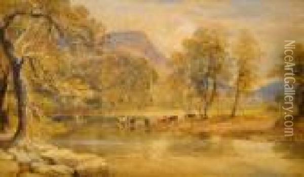 On The Conway Oil Painting - David Cox