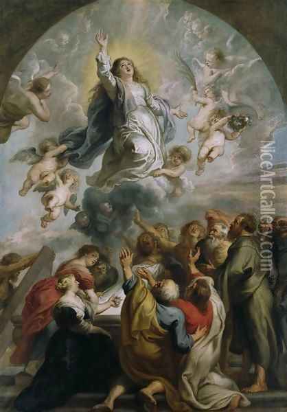 The Assumption of the Virgin c 1637 Oil Painting - Peter Paul Rubens