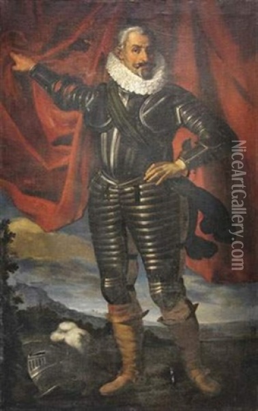 Portrait D'homme En Cuirasse Oil Painting - Philippe de Champaigne