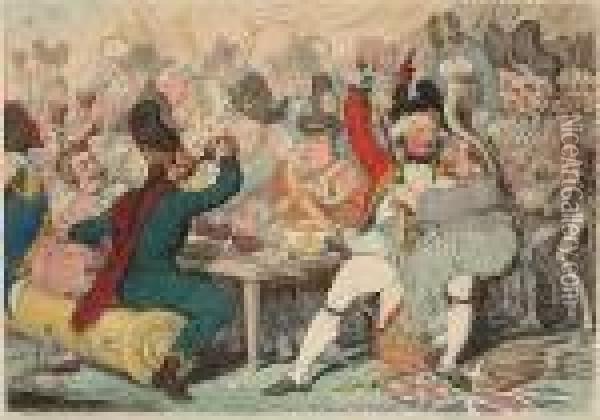 Fatigues Of The Campaign In Flanders Oil Painting - James Gillray