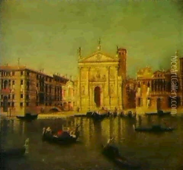 Venice, The Grand Canal At San Stae Oil Painting - Michele Marieschi