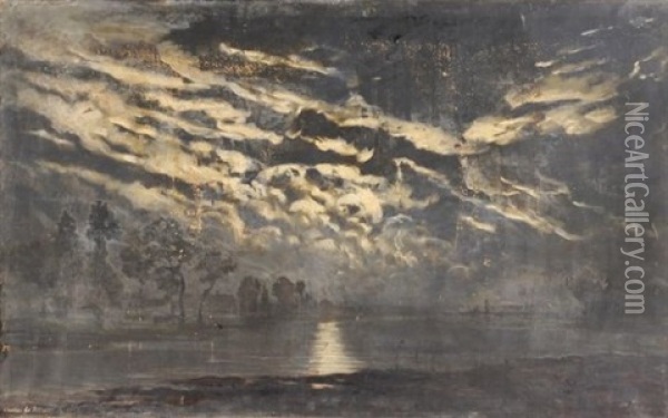 L'orage Oil Painting - Marie Guillaume Charles Leroux