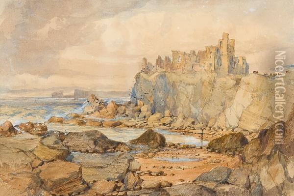 Tatallon Castle Oil Painting - Thomas Lound
