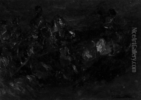 Attacke Oil Painting - Otto Von Faber Du Faur