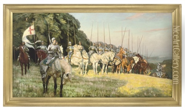 Battle Dawn Oil Painting - George Gascoyne