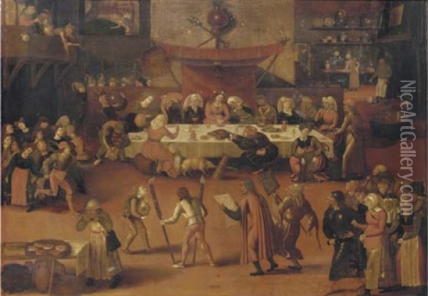 A Wedding Feast Oil Painting - Pieter Balten