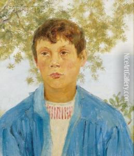 Breton Boy Oil Painting - Joseph Lindon Smith