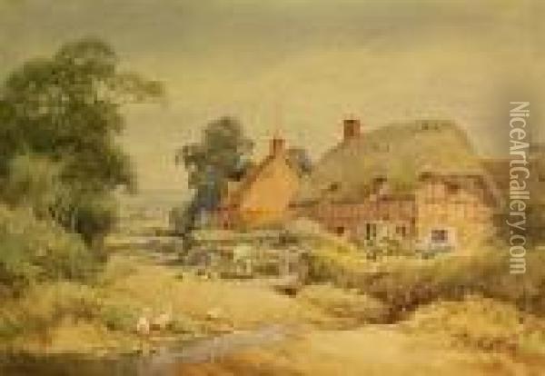 The Cross Key Inn Oil Painting - Henry John Sylvester Stannard