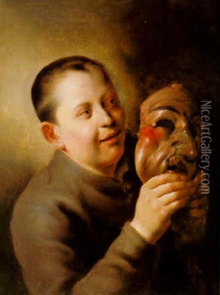 A Boy With A Mask Oil Painting - Jan Lievens