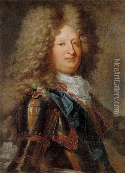 Portrait Of Louis De France, Dauphin Of Viennois, Called Le Grand Dauphin Oil Painting - Hyacinthe Rigaud